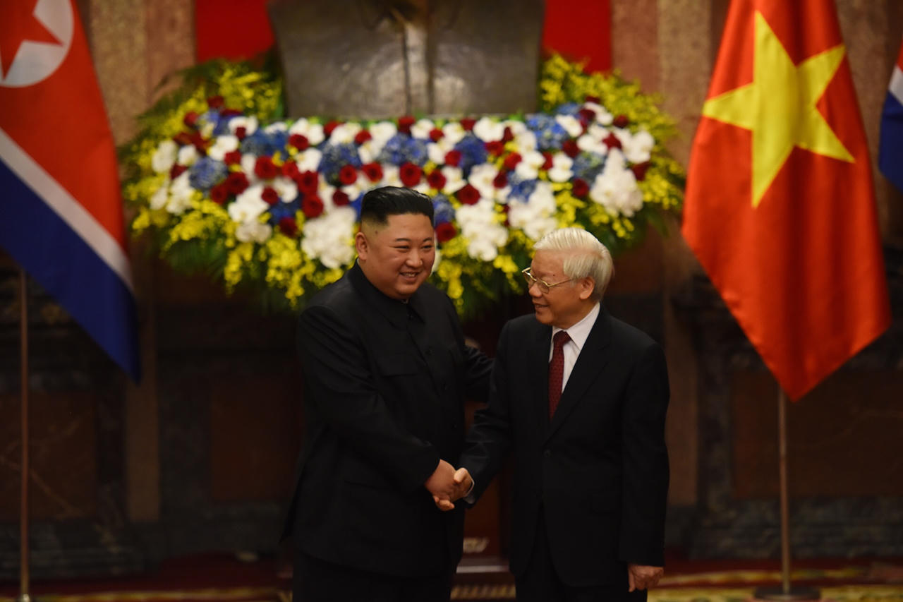 Tổng Bí thư, Chủ tịch nước Nguyễn Phú Trọng hội đàm với Chủ tịch Triều Tiên 