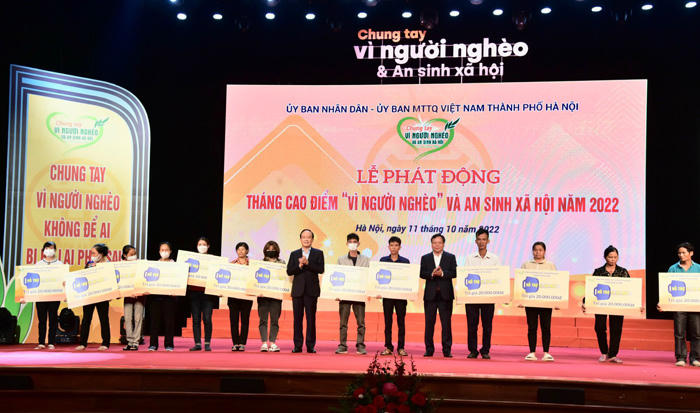 Hà Nội phát động Tháng cao điểm “Vì người nghèo” và an sinh xã hội năm 2022