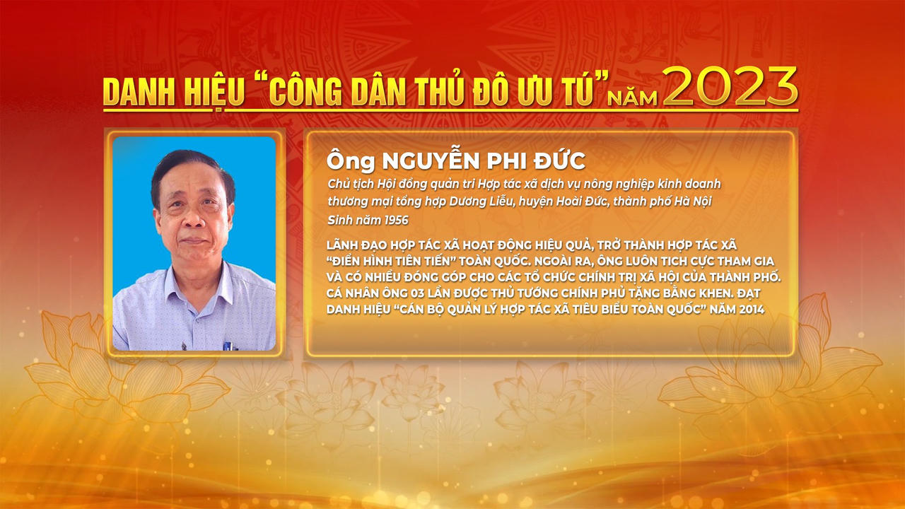 Vinh danh 10 Công dân Thủ đô ưu tú và “Người tốt việc tốt” tiêu biểu