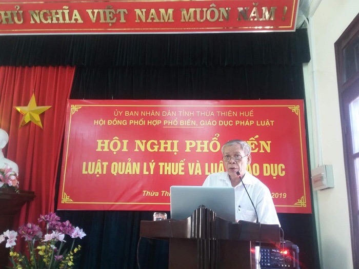 Sở Tư pháp Thừa Thiên Huế phối hợp phổ biến rộng rãi Luật Quản lý thuế
