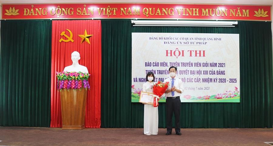 Sở Tư pháp Quảng Bình tổ chức Hội thi Báo cáo viên, tuyên truyền viên giỏi năm 2021