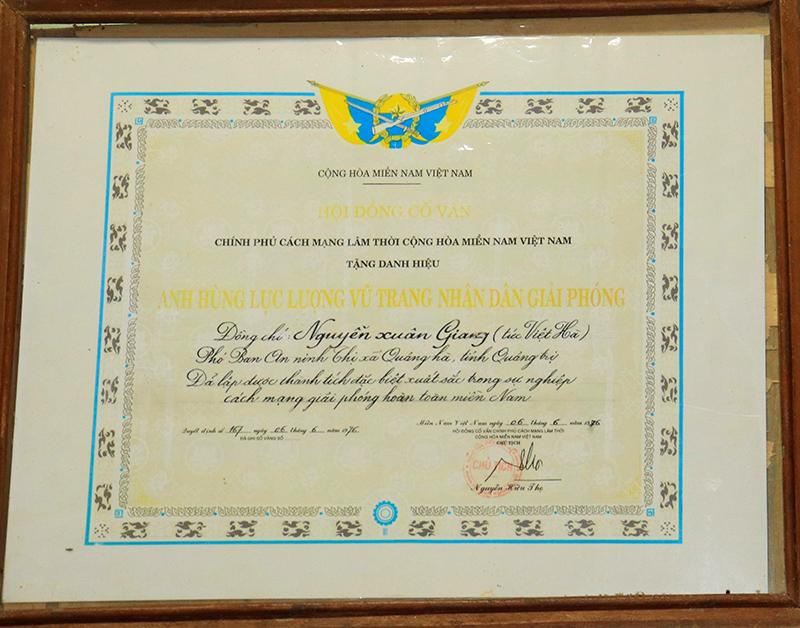 Bộ Chỉ huy Quân sự tỉnh Quảng Bình xin lỗi và sẽ đính chính thông tin về Anh hùng Nguyễn Xuân Giang 