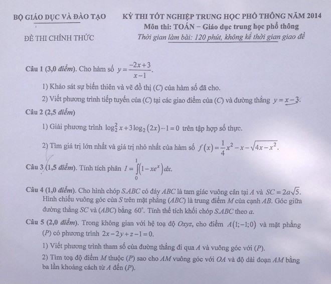 Đề thi toán không khó nhưng đạt điểm cao không dễ