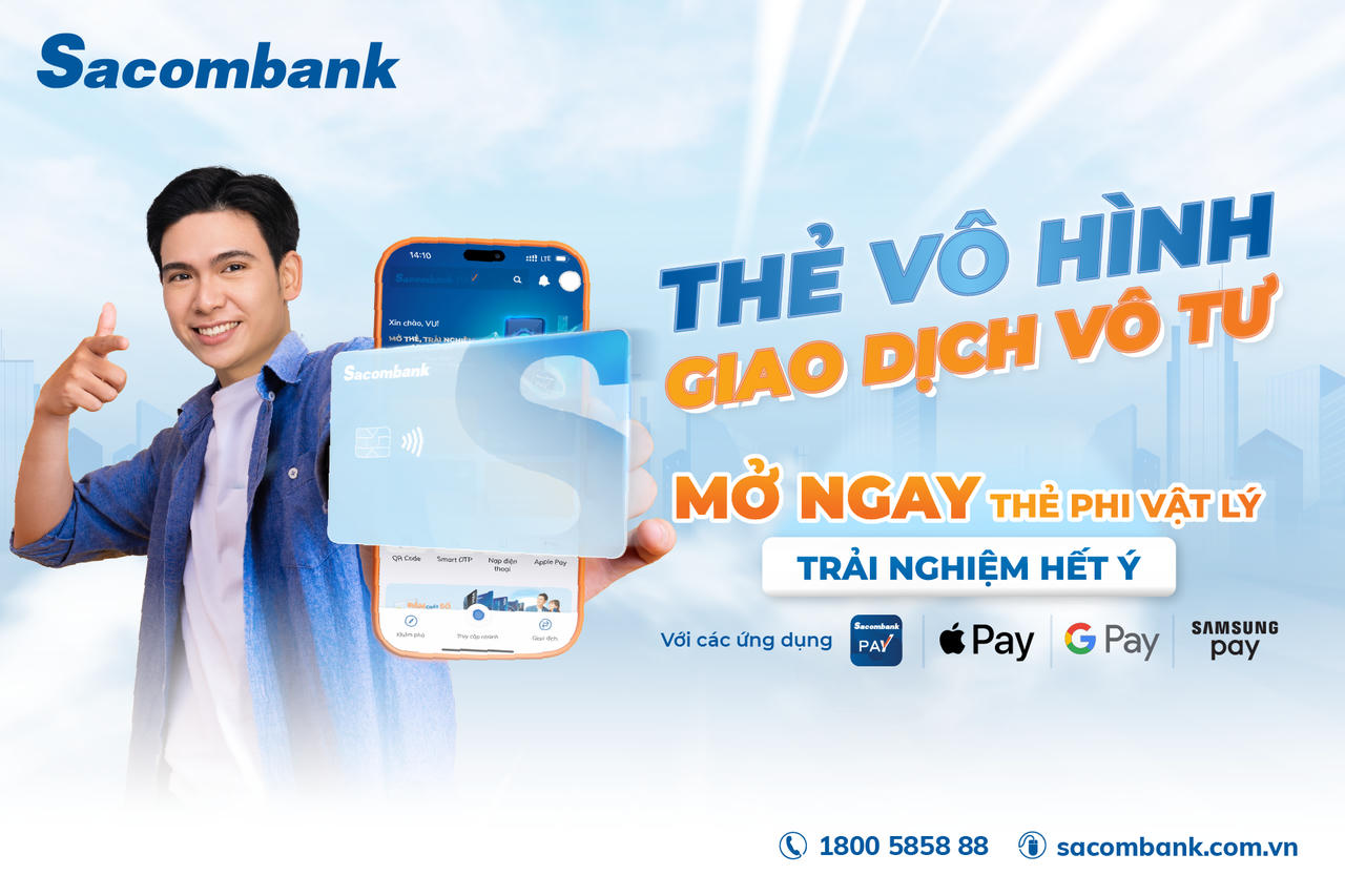 Mở nhanh thẻ phi vật lý - nhẹ túi chi tiêu