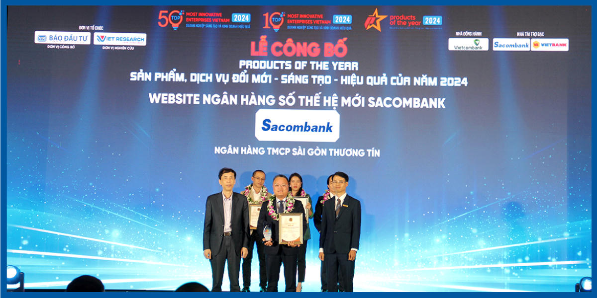 Sacombank được bình chọn là Ngân hàng Sáng tạo và Kinh doanh hiệu quả