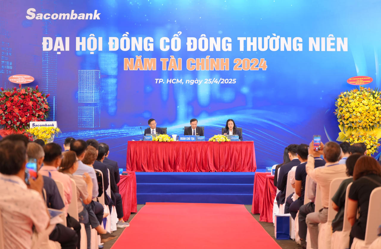 Đại hội đồng cổ đông Sacombank: Đặt mục tiêu tăng trưởng lên đến 15%, lần đầu lên kế hoạch chia cổ tức sau 9 năm
