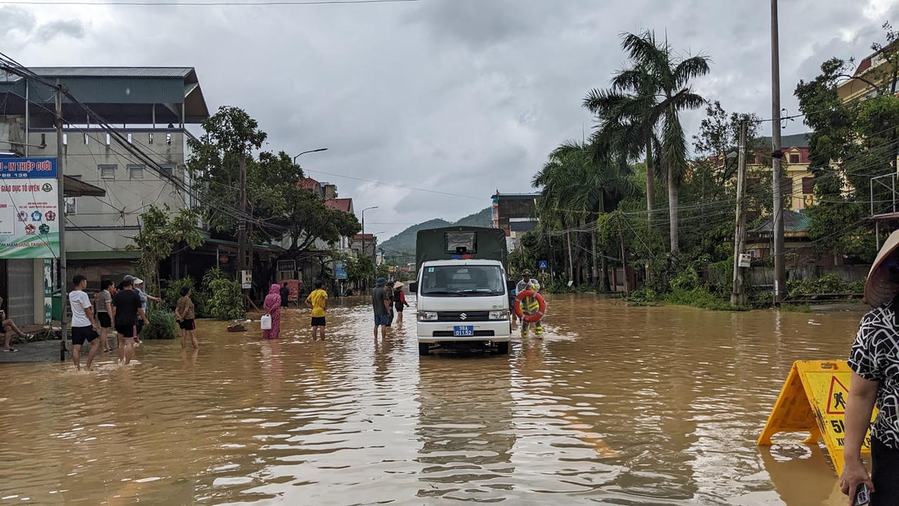 Bão Yagi gây ngập cục bộ nhiều nơi ở Bắc Giang