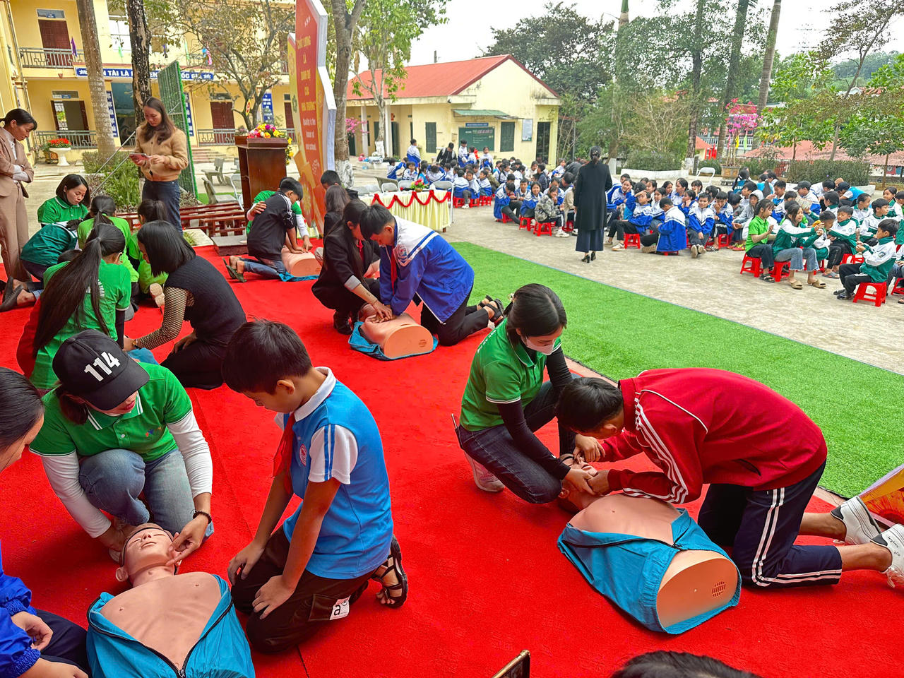 Học sinh xã Đại An với trải nghiệm phòng cháy chữa cháy