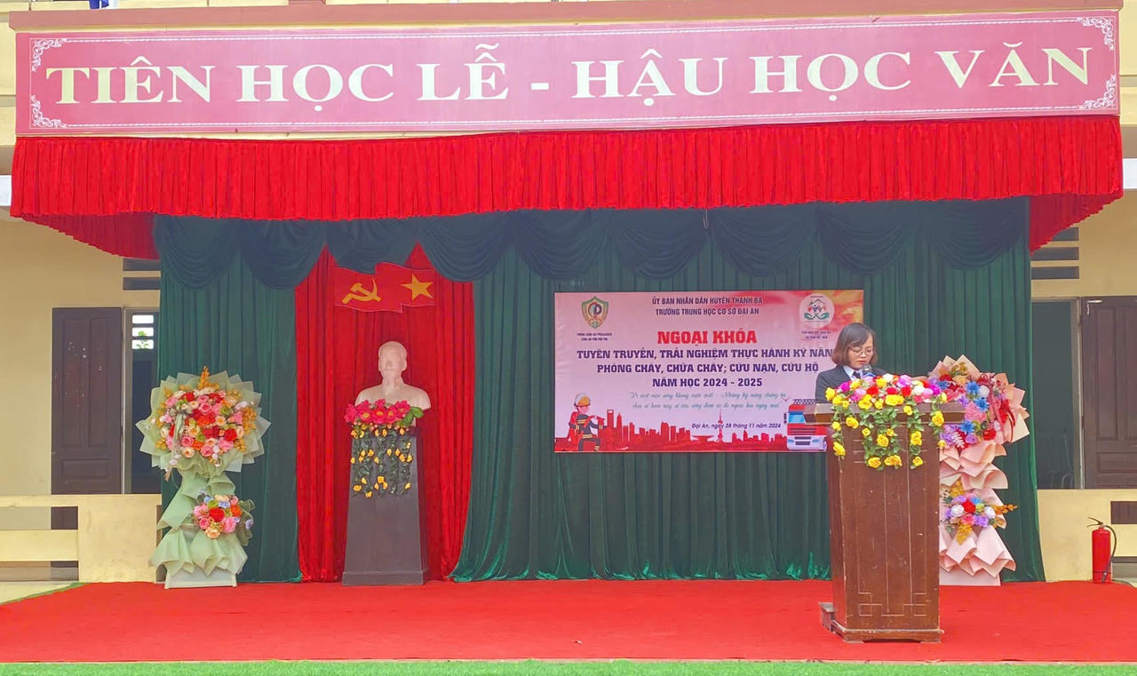 Học sinh xã Đại An với trải nghiệm phòng cháy chữa cháy