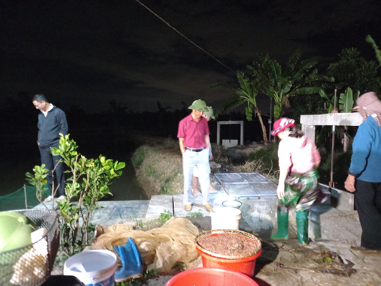 Theo chân người dân đi bắt rươi đêm ở Tứ Kỳ