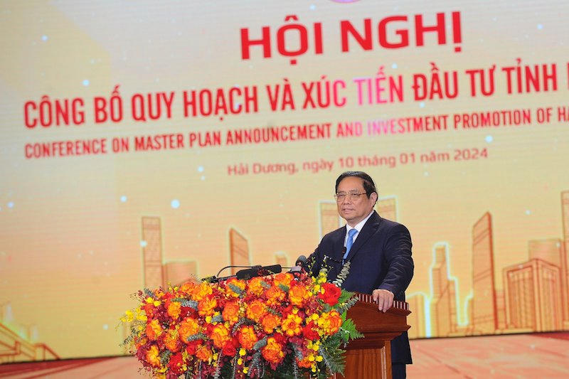 Thủ tướng Phạm Minh Chính kiểm tra một số dự án quan trọng trên địa bàn tỉnh Hải Dương