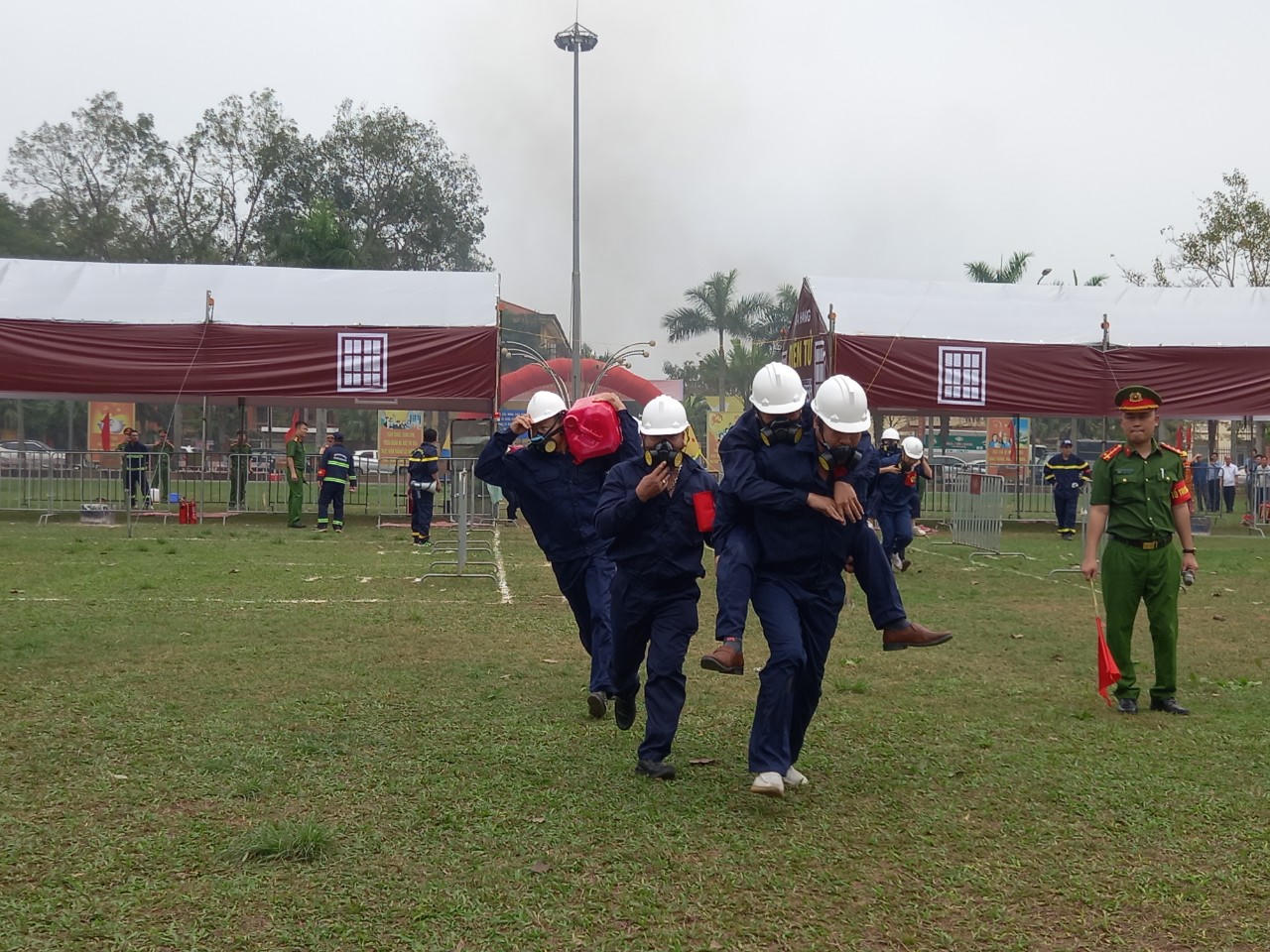 Huyện Thanh Hà (Hải Dương) tổ chức thi 'Tổ liên gia an toàn phòng cháy, chữa cháy' quy mô lớn