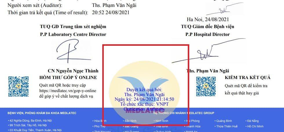 Từ 20/8/2021, Hệ thống Y tế MEDLATEC áp dụng quét QR code để xác thực kết quả xét nghiệm 