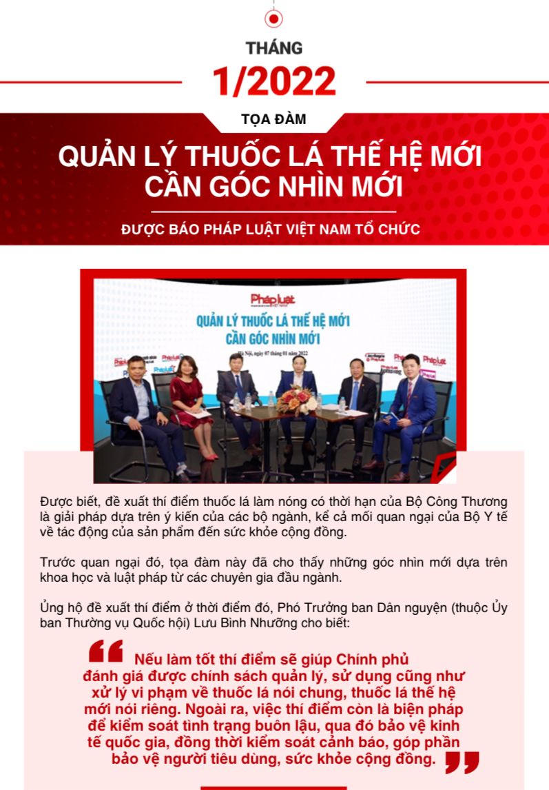 Điểm lại loạt hội thảo tìm kiếm giải pháp kiểm soát thuốc lá thế hệ mới