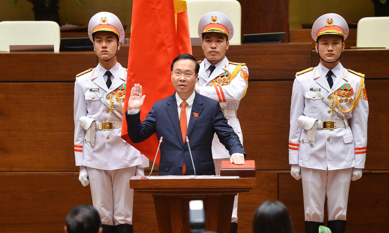 Ảnh: Lễ tuyên thệ nhậm chức của tân Chủ tịch nước Võ Văn Thưởng