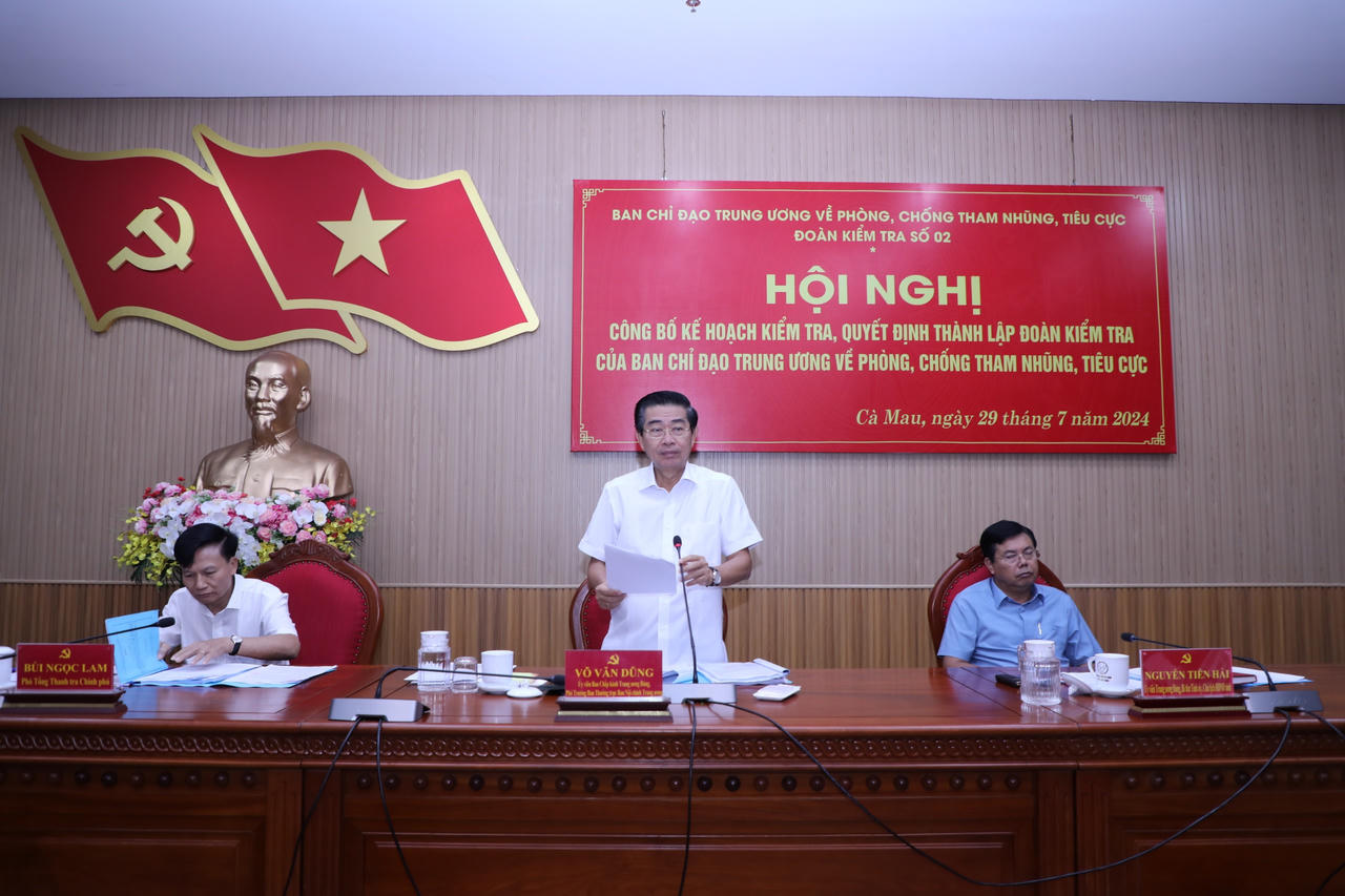 Triển khai kế hoạch kiểm tra phòng, chống tham nhũng, tiêu cực tại tỉnh Cà Mau