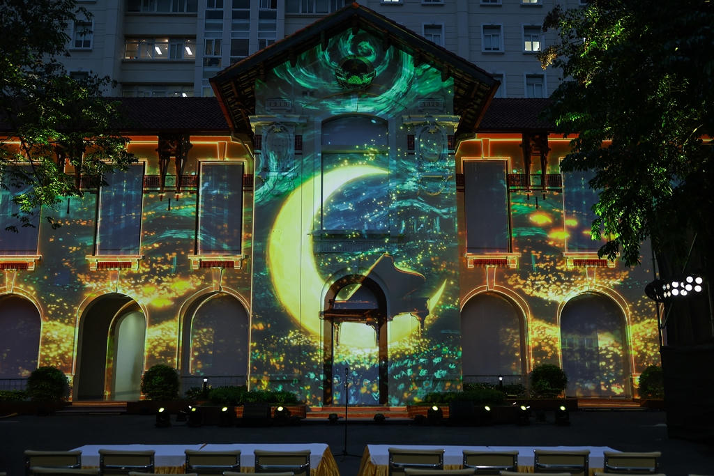 Trình chiếu 3D Mapping nhân Kỷ niệm 79 năm ngành Thông tin và Truyền thông