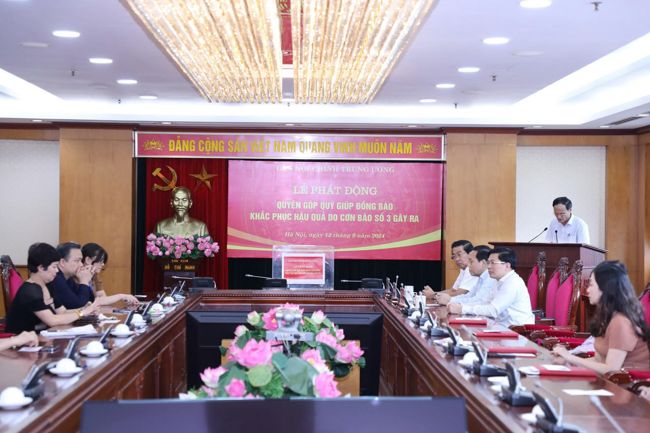 Ban Nội chính Trung ương ủng hộ đồng bào bị thiệt hại do bão số 3