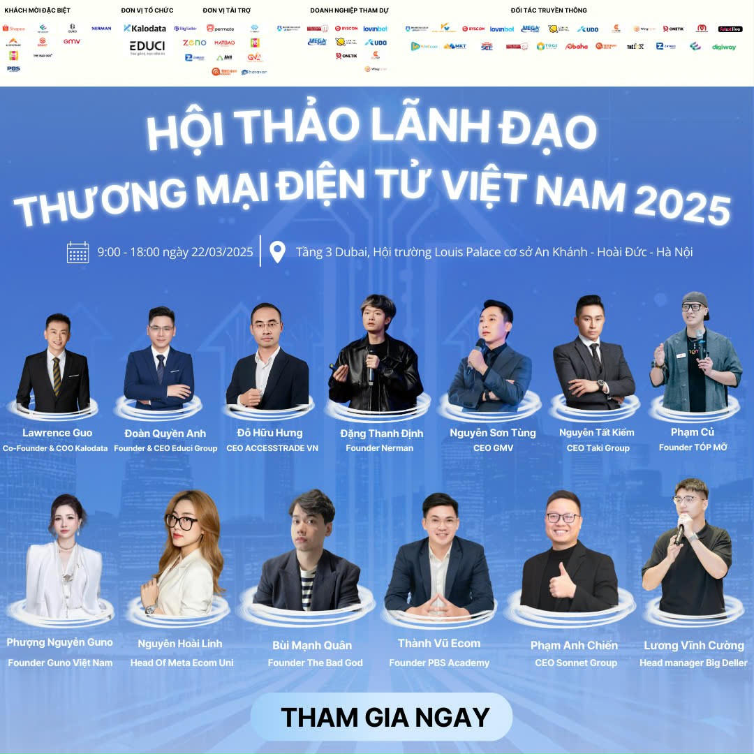 Sắp diễn ra Hội thảo Lãnh đạo thương mại điện tử 2025 