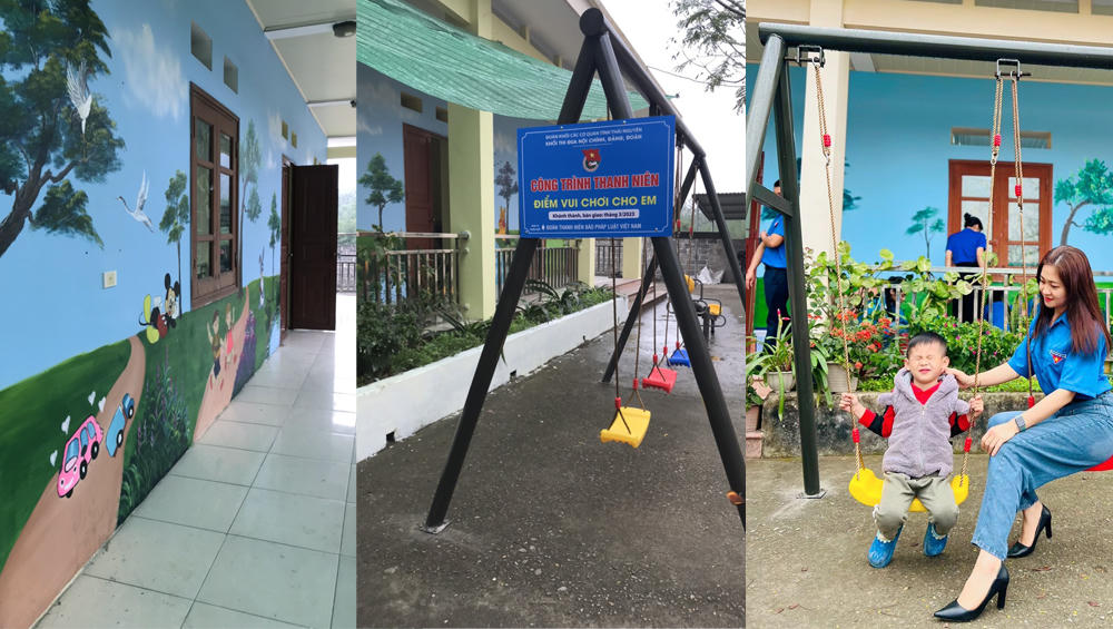 Đoàn Thanh niên Báo Pháp luật Việt Nam cùng "sơn lại tường cho trường em"