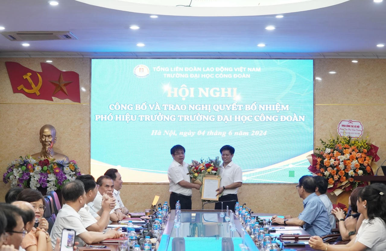 PGS.TS Nguyễn Hiệp Thương được bổ nhiệm làm Phó Hiệu trưởng Trường Đại học Công đoàn