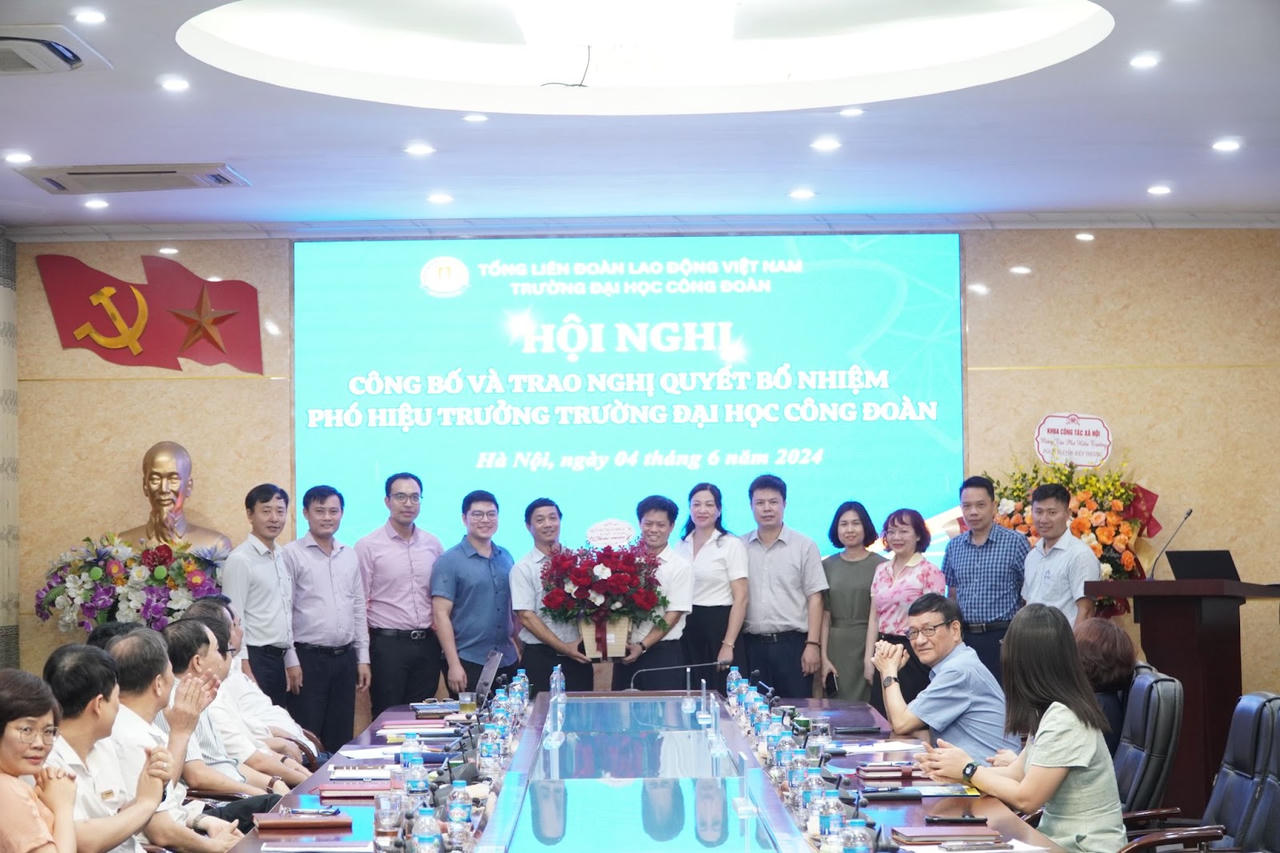 PGS.TS Nguyễn Hiệp Thương được bổ nhiệm làm Phó Hiệu trưởng Trường Đại học Công đoàn