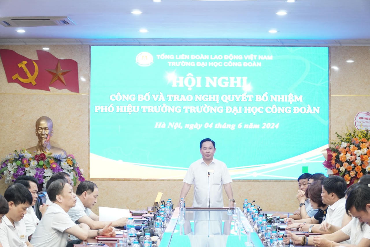 PGS.TS Nguyễn Hiệp Thương được bổ nhiệm làm Phó Hiệu trưởng Trường Đại học Công đoàn