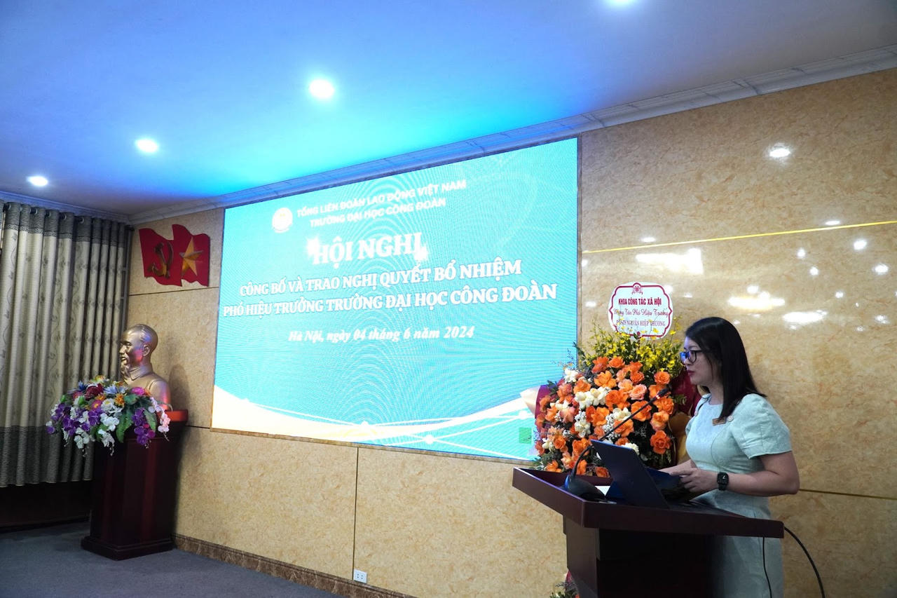 PGS.TS Nguyễn Hiệp Thương được bổ nhiệm làm Phó Hiệu trưởng Trường Đại học Công đoàn