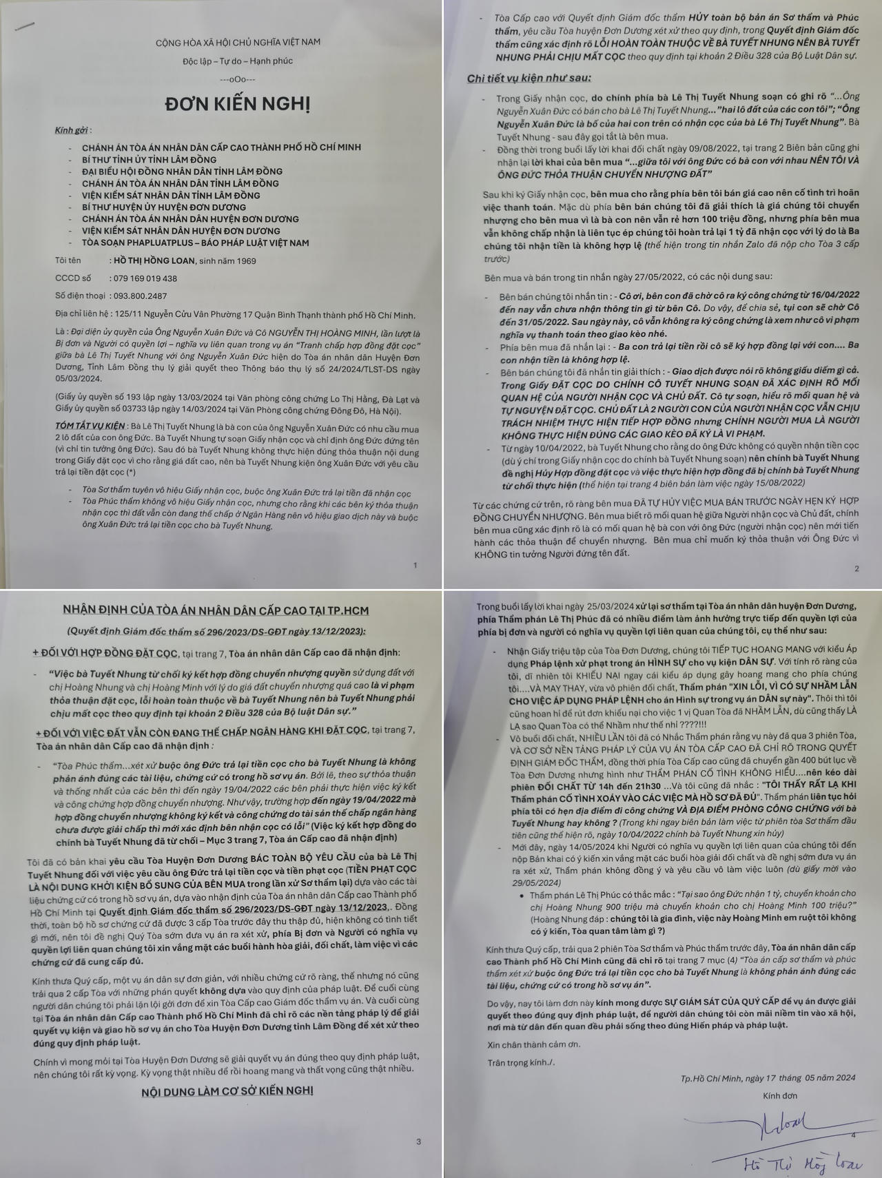 Kỳ án “Tranh chấp Hợp đồng đặt cọc”: Giao hồ sơ vụ án cho TAND huyện Đơn Dương xét xử lại theo đúng quy định của pháp luật