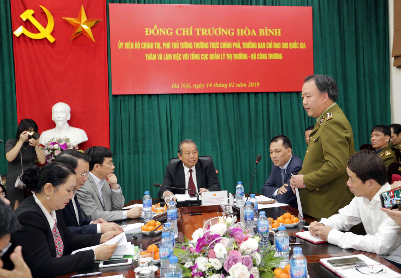 Phó Thủ tướng Trương Hòa Bình: 'Tổng cục QLTT cần khẩn trương kiện toàn bộ máy'