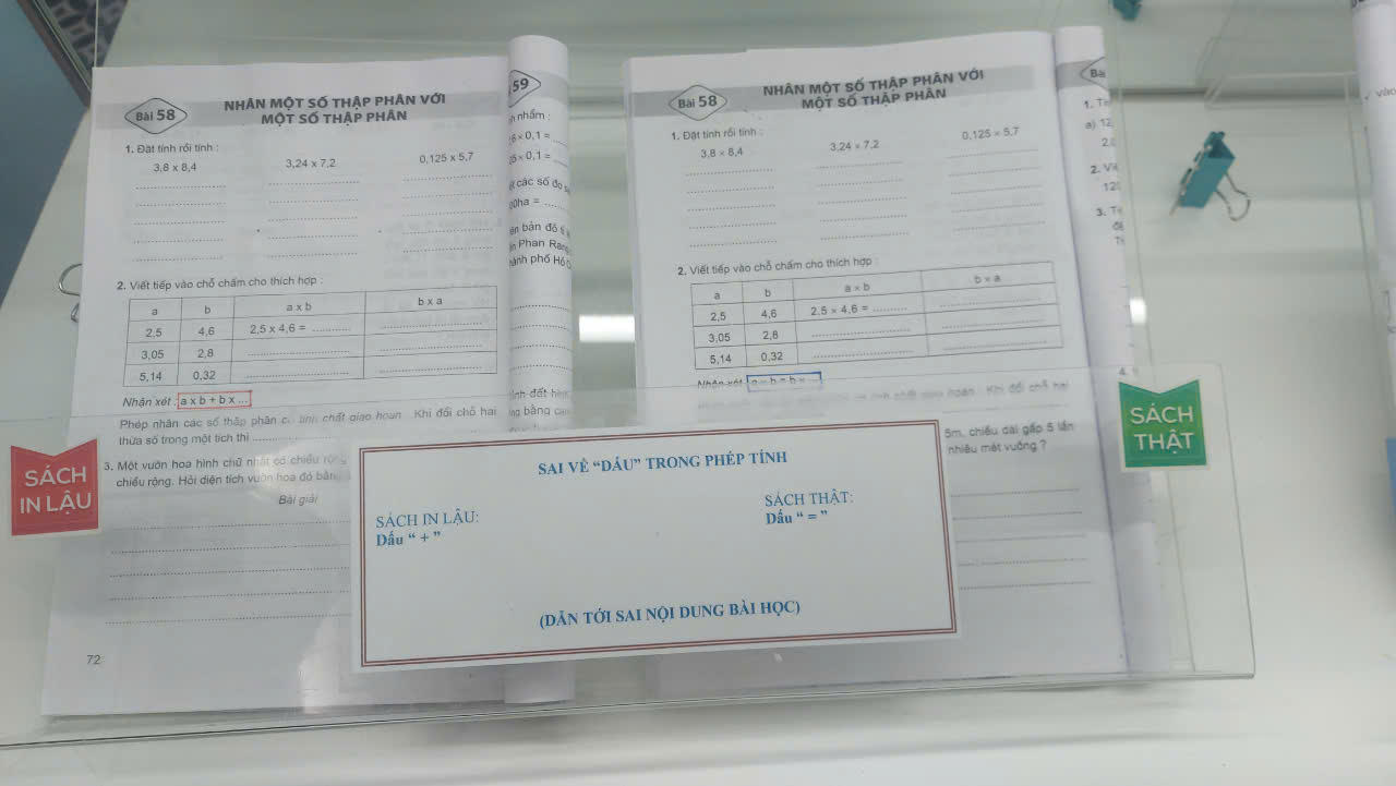 Nhận diện sách - đồ dùng học tập thật - giả trước thềm năm học mới