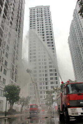 Khu căn hộ Vinhomes Times City tổng diễn tập phòng cháy