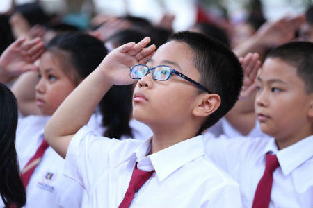 Xúc động Lễ khai giảng đề cao lòng tự tôn dân tộc tại Vinschool