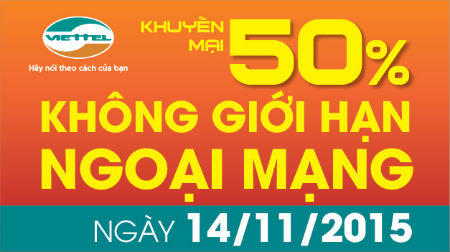 Viettel khuyến mại thẻ cào chỉ một ngày duy nhất