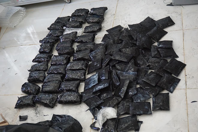 Lượng ma túy 'khủng' trong lô hàng quá cảnh cửa khẩu Xa Mát