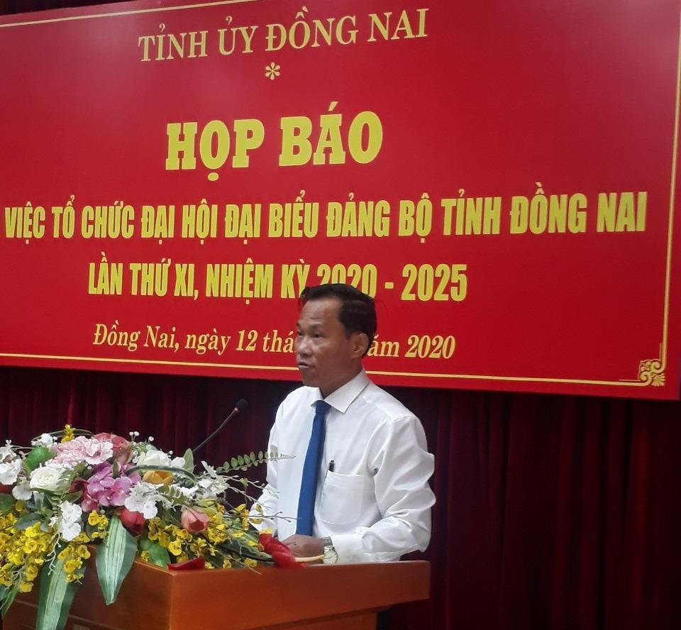 Bí thư Tỉnh uỷ Đồng Nai được giới thiệu tái cử nhiệm kỳ 2020-2025