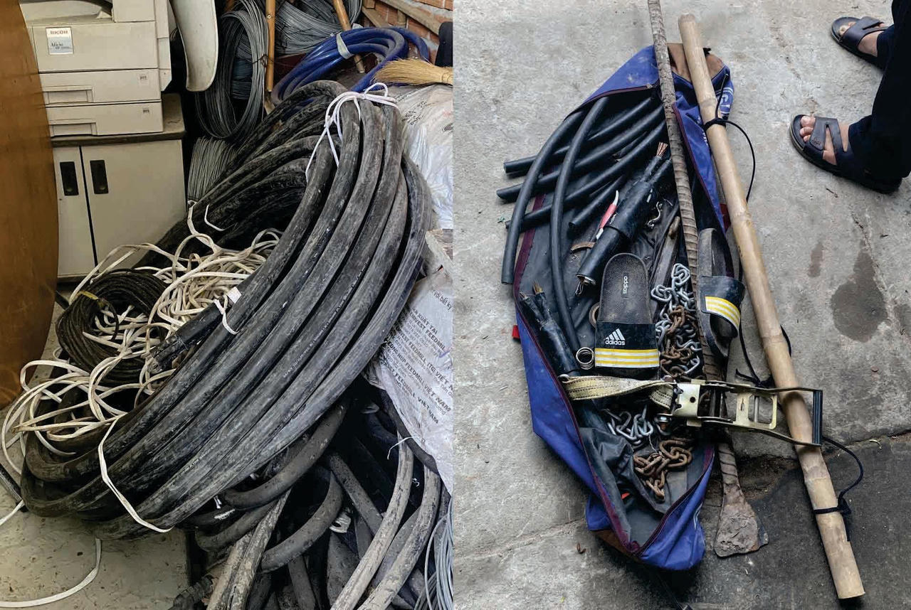 Triệt phá băng nhóm 'con nghiện' chuyên trộm cáp điện ngầm