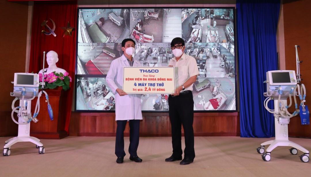 Tập đoàn THACO tặng 4 máy thở cao cấp để phục vụ điều trị bệnh nhân COVID–19 nặng tại Đồng Nai 