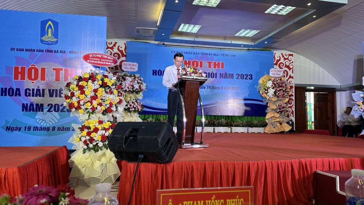 Khai mạc Hội thi Hòa giải viên giỏi tỉnh Bà Rịa – Vũng Tàu năm 2023