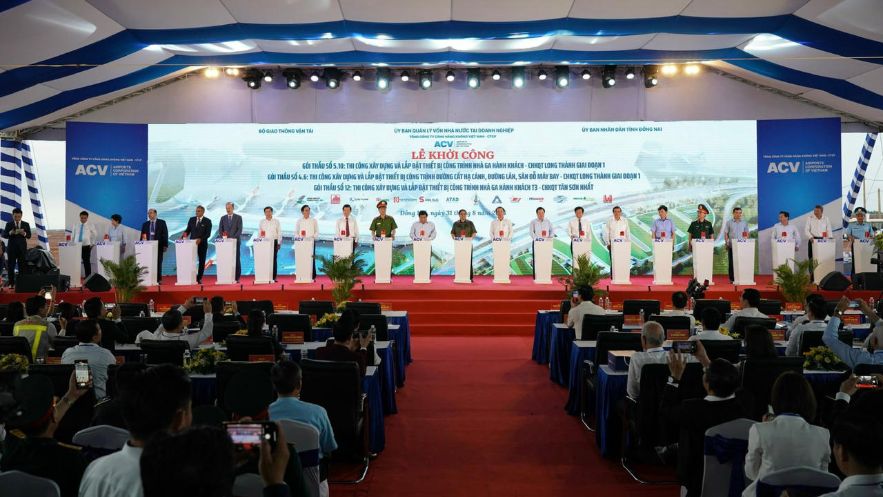 Thủ tướng dự lễ khởi công đồng loạt 3 gói thầu quan trọng Cảng hàng không quốc tế Long Thành