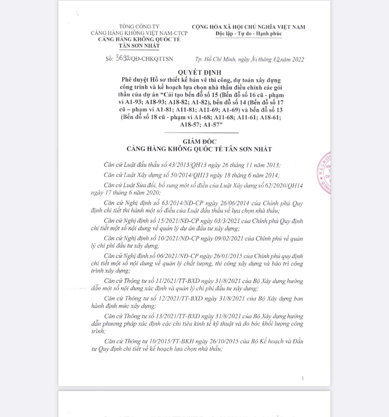 Cảng hàng không Tân Sơn Nhất chi 182 tỷ nâng cấp 2 bến đỗ máy bay