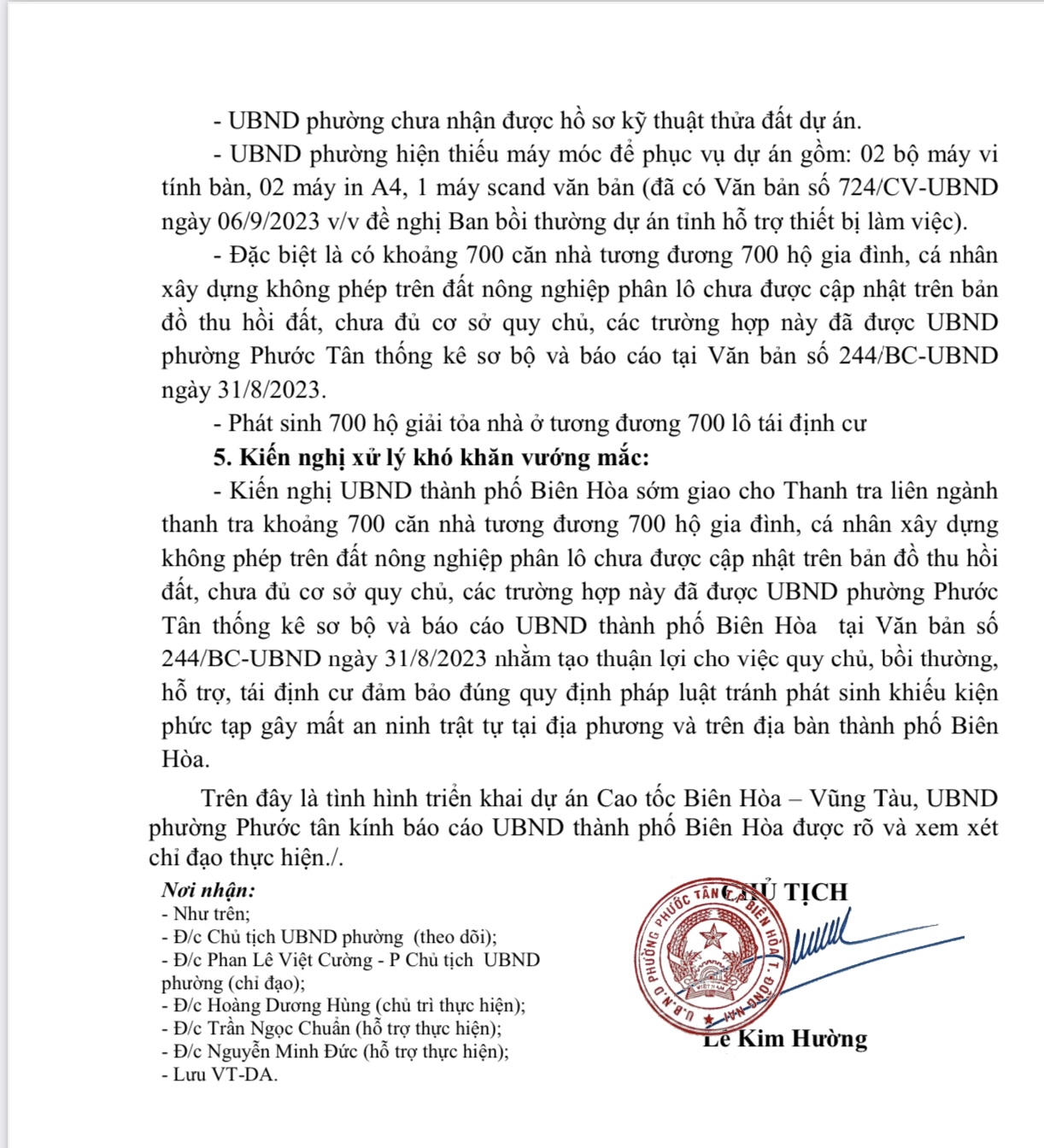 Đề nghị thanh tra việc 700 căn nhà xây không phép nằm trong đất dự án cao tốc Biên Hòa- Vũng Tàu