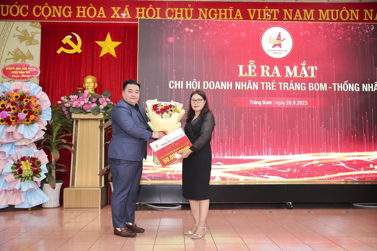 Hội Doanh nhân trẻ tỉnh Đồng Nai ra mắt Chi hội Trảng Bom - Thống Nhất