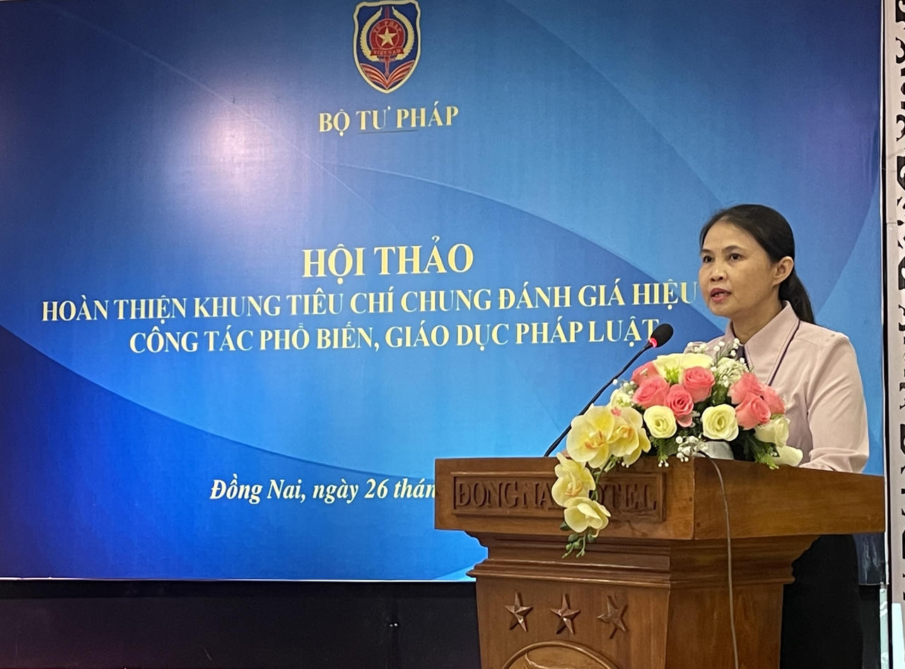 Hội thảo hoàn thiện khung tiêu chí chung đánh giá hiệu quả công tác phổ biến giáo dục pháp luật