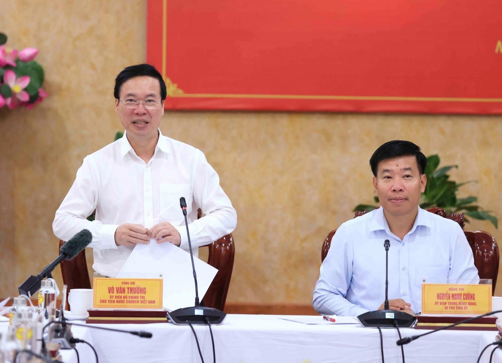 Chủ tịch nước Võ Văn Thưởng làm việc với Tỉnh ủy Bình Phước