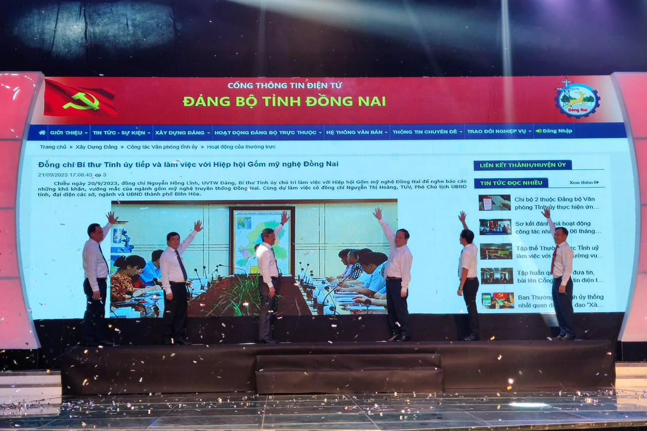 Ra mắt Cổng thông tin Đảng bộ tỉnh Đồng Nai