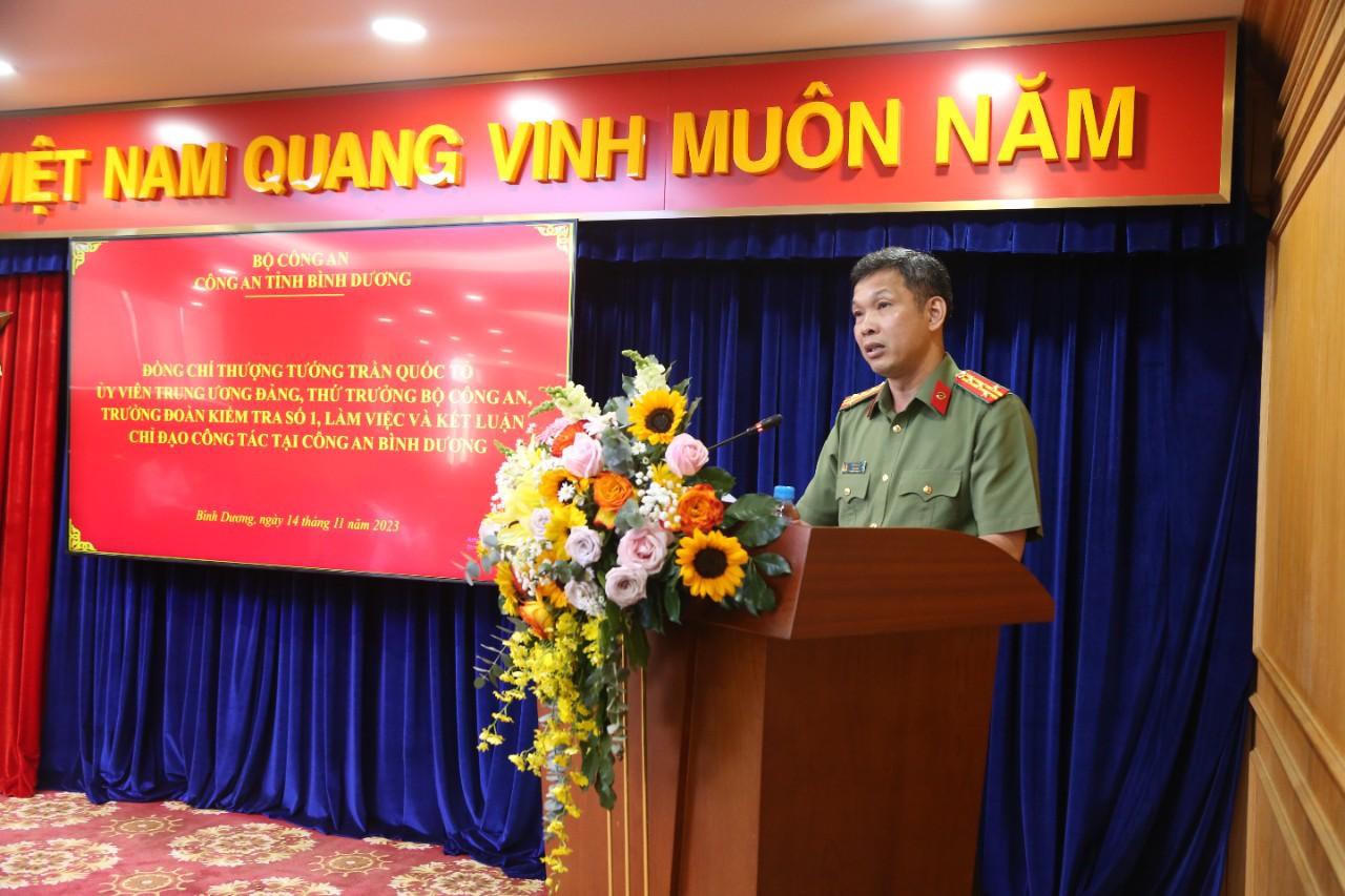 Đoàn công tác Bộ công an làm việc với tỉnh Bình Dương