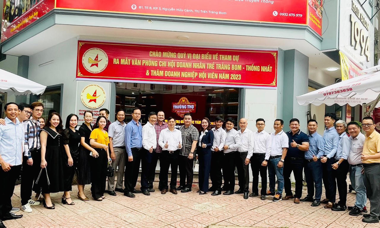 Hội Doanh nhân trẻ tỉnh Đồng Nai ra mắt văn phòng tại huyện Trảng Bom