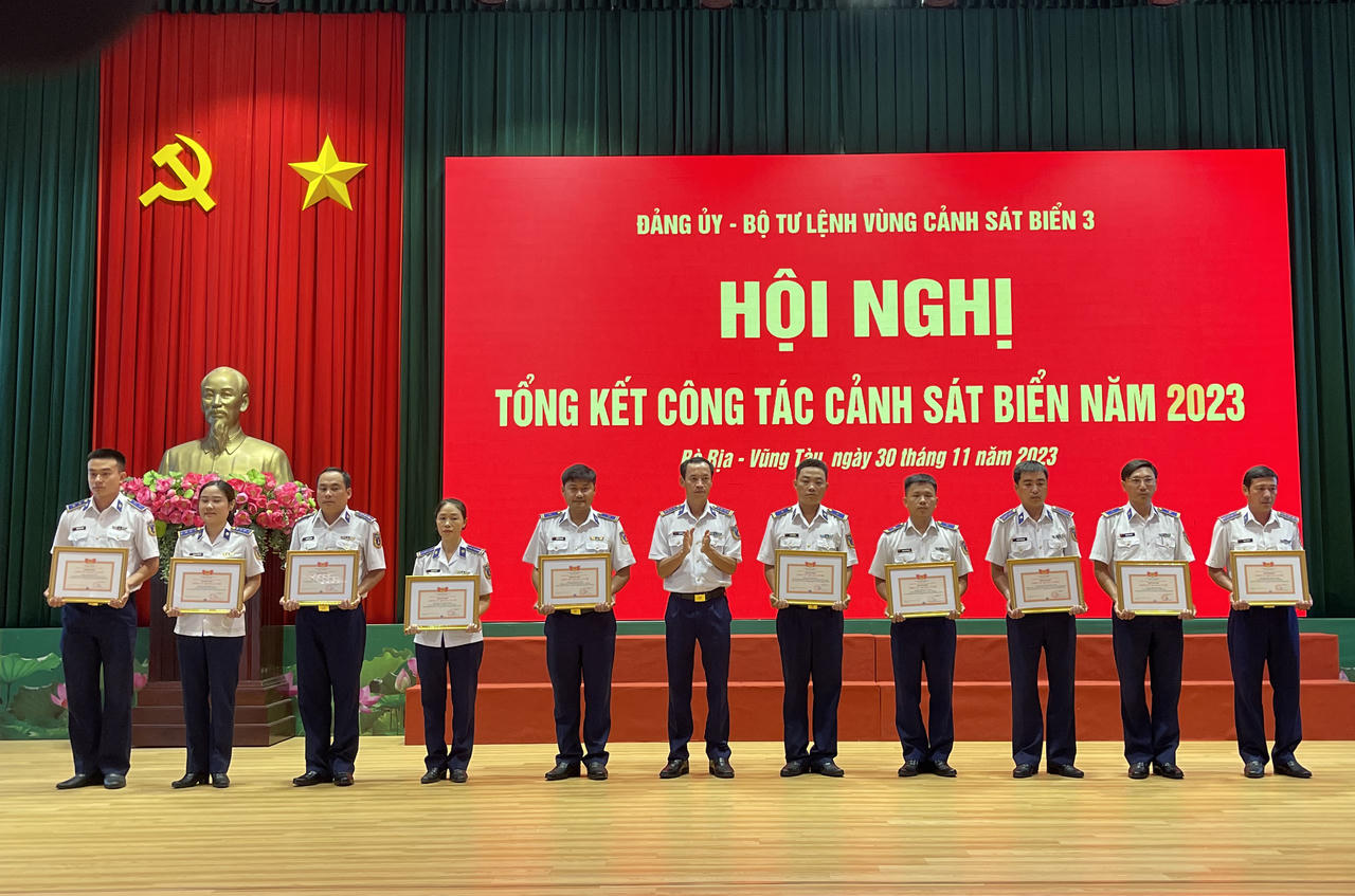 Bộ Tư lệnh Vùng Cảnh sát biển 3 tổng kết công tác Cảnh sát biển năm 2023
