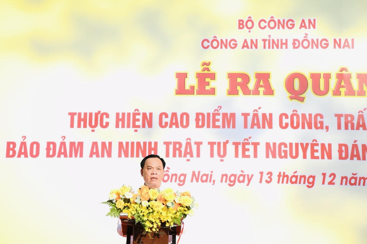 Công an tỉnh Đồng Nai ra quân thực hiện cao điểm trấn áp tội phạm dịp tết Nguyên Đán
